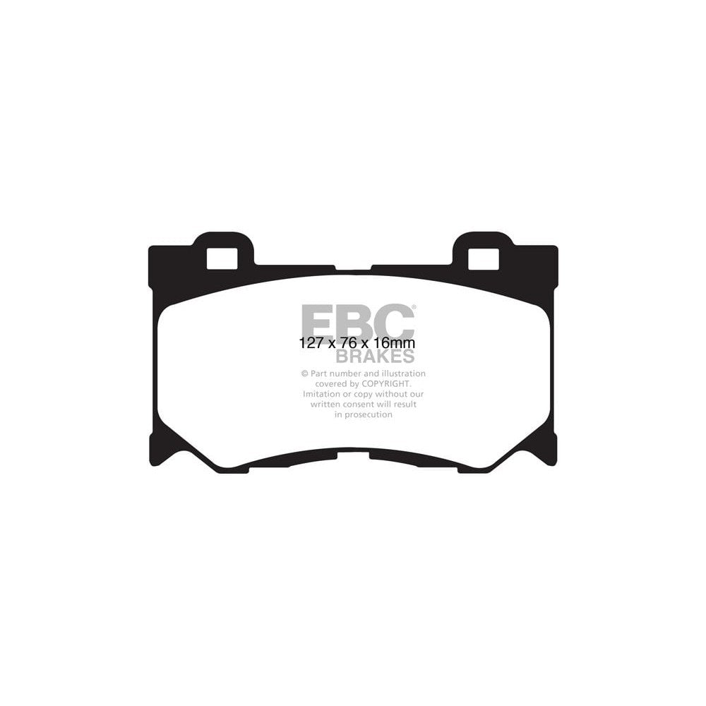 EBC Greenstuff 2000 Brake Pads 127mm x 76mm DP21823 - Front