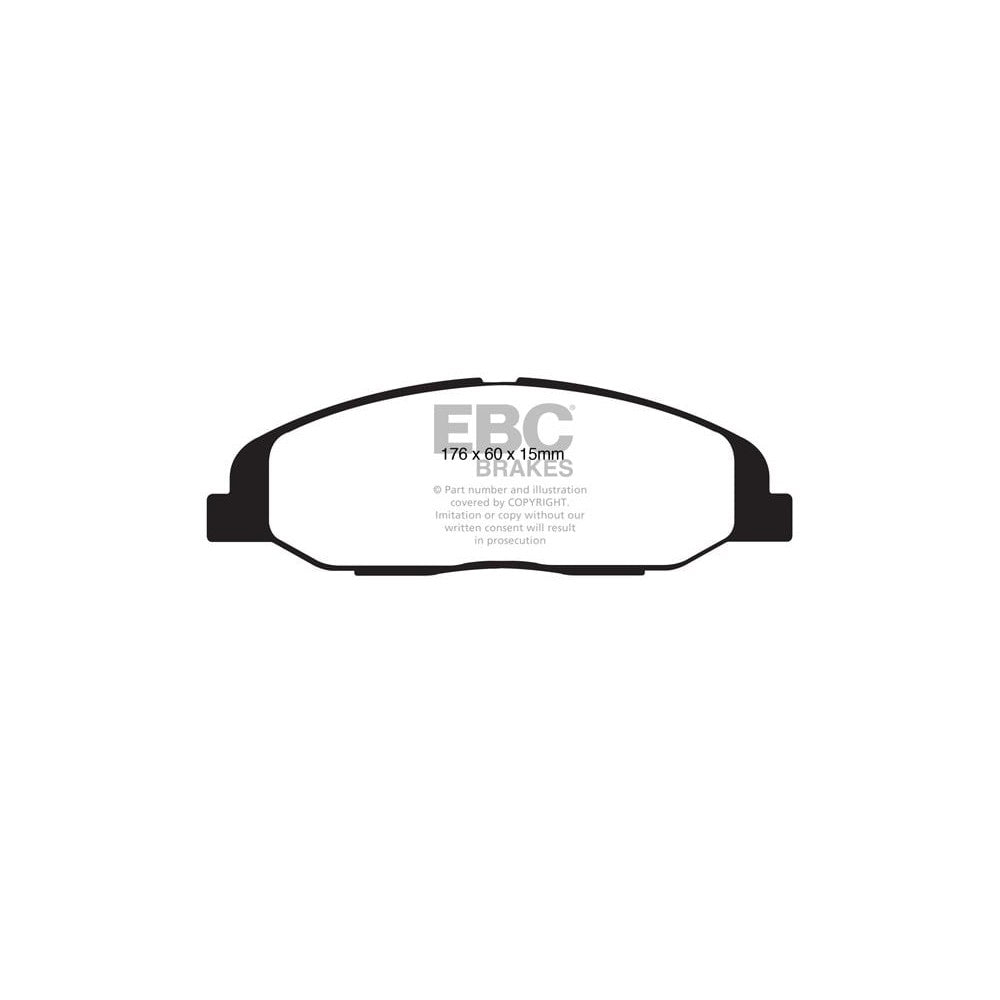 EBC Redstuff Brake Pads 176mm x 60mm DP31827C - Front