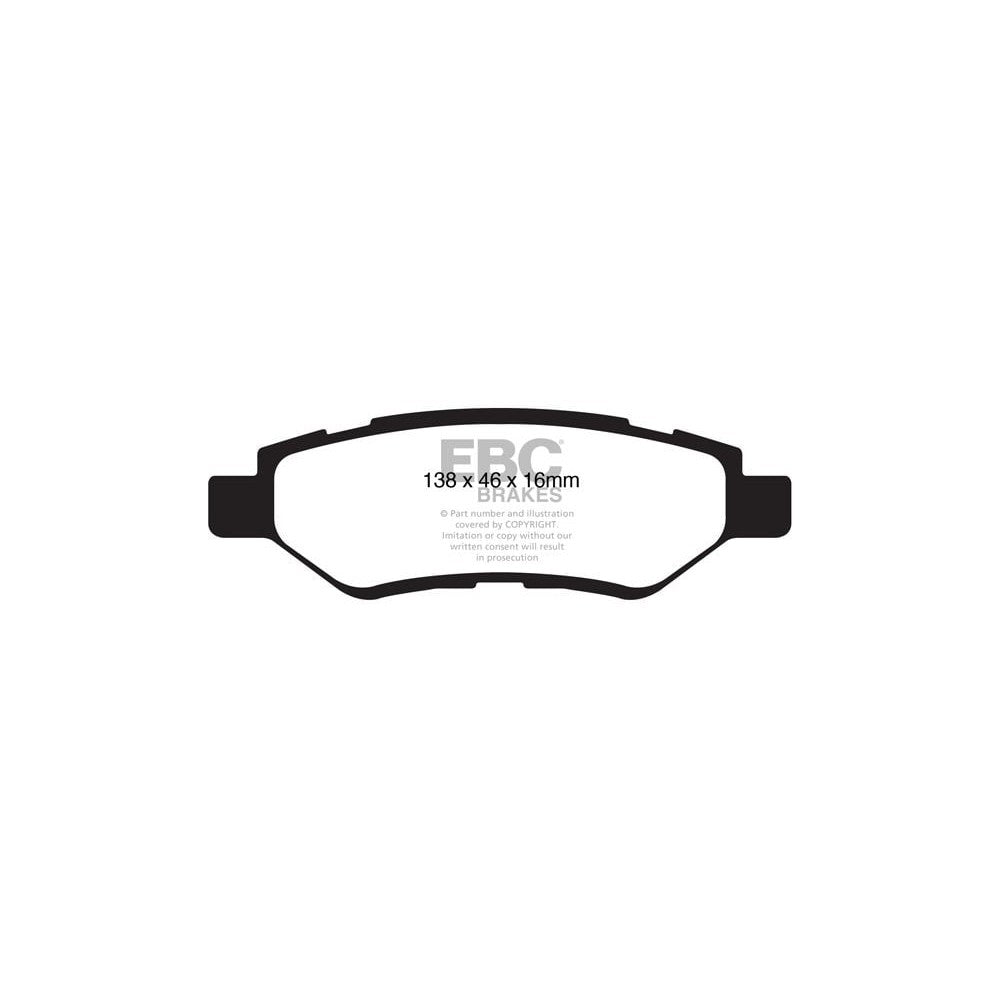 EBC Redstuff Brake Pads 138mm x 46mm DP31829C - Rear