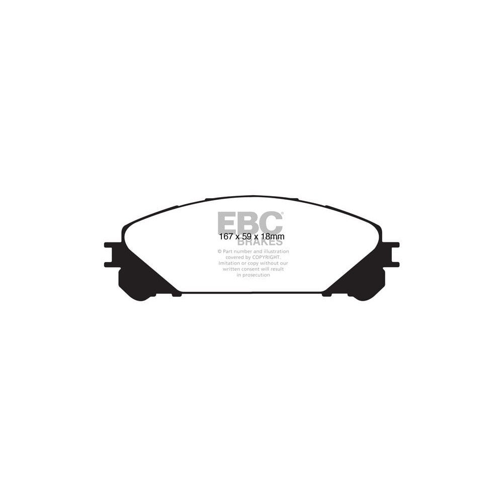 EBC Yellowstuff Brake Pads 166mm x 59mm DP41837R - Front