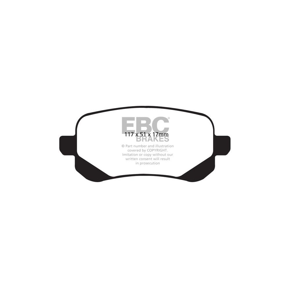 EBC Ultimax Brake Pads 117mm x 52mm DP1840 - Rear