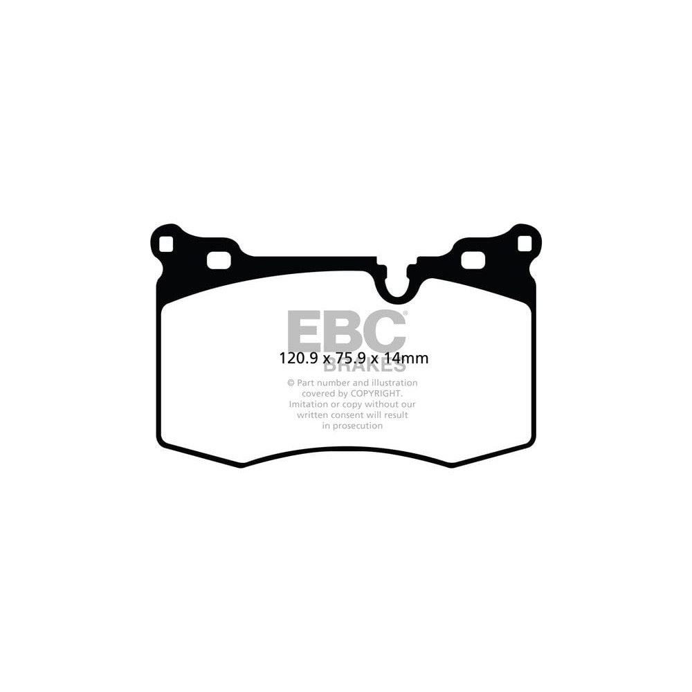 EBC Redstuff Brake Pads 120.9mm x 75.9mm DP31854C - Front