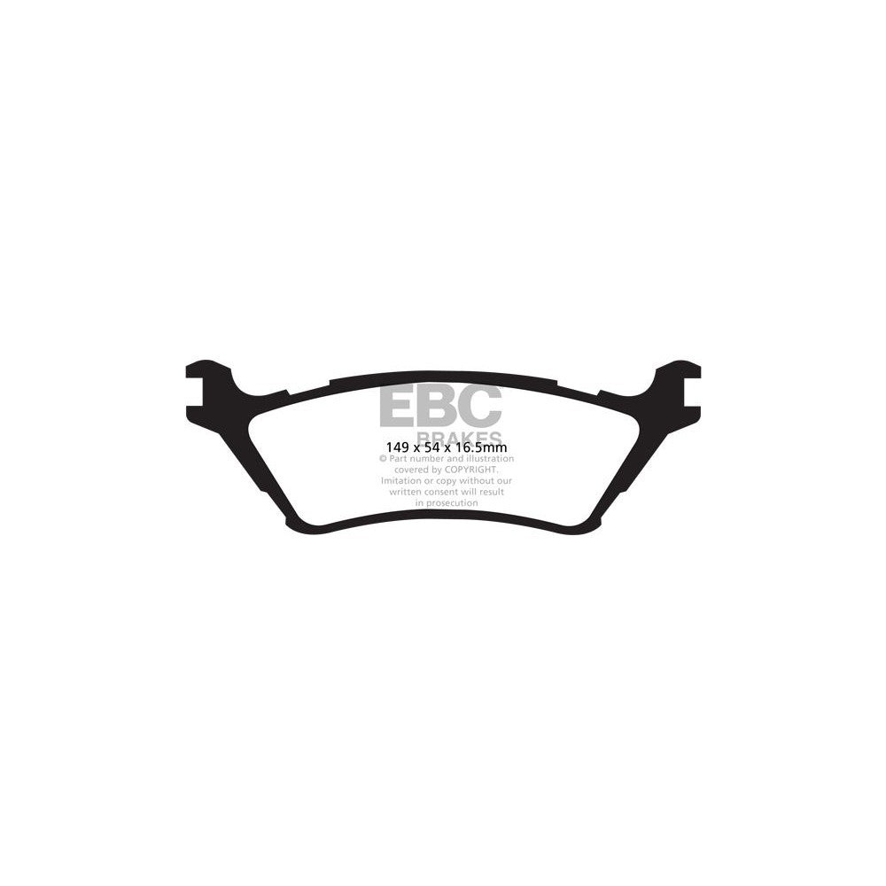 EBC Greenstuff 6000 Brake Pads 149mm x 54mm DP61891 - Rear