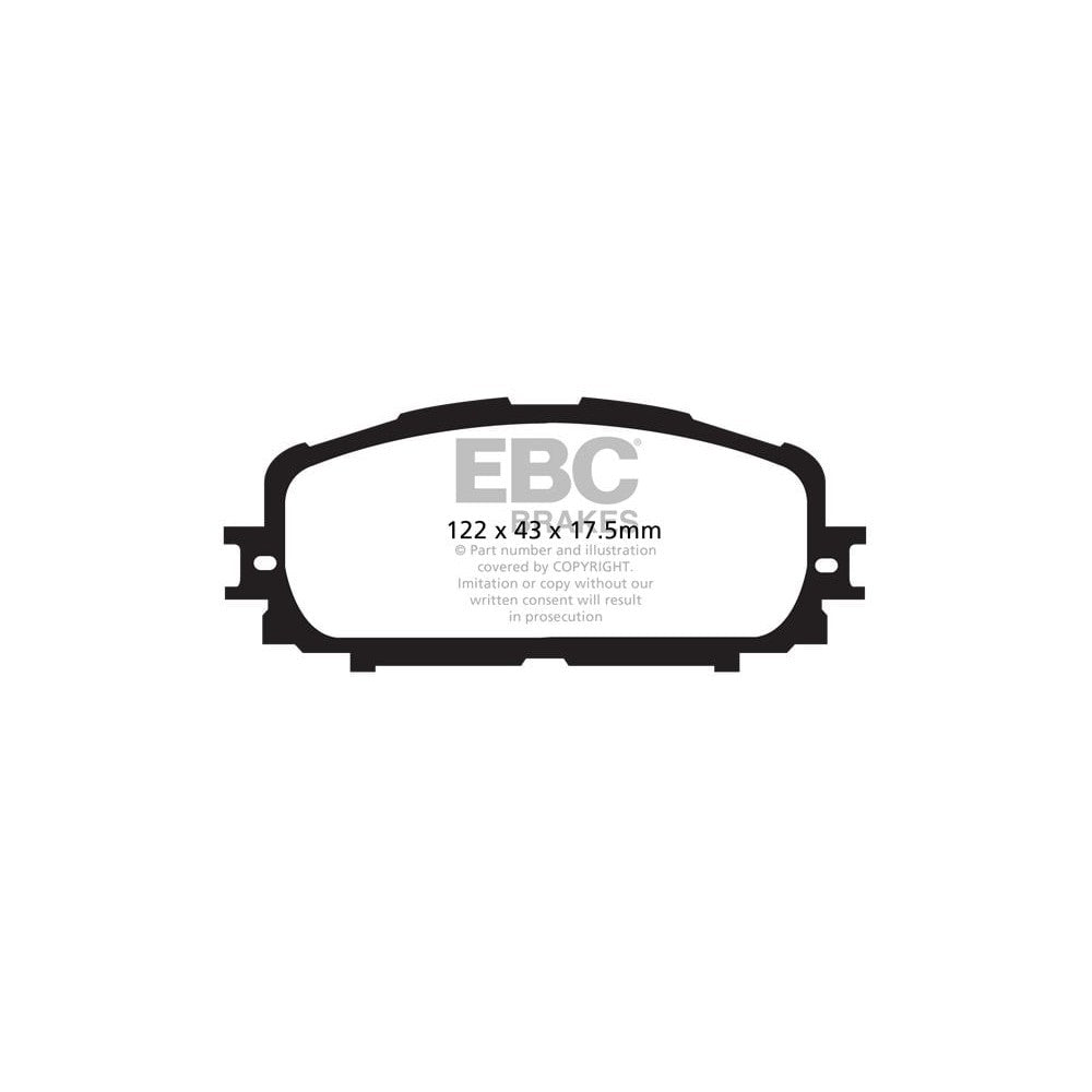 EBC Greenstuff 2000 Brake Pads 122mm x 54mm DP21897 - Front