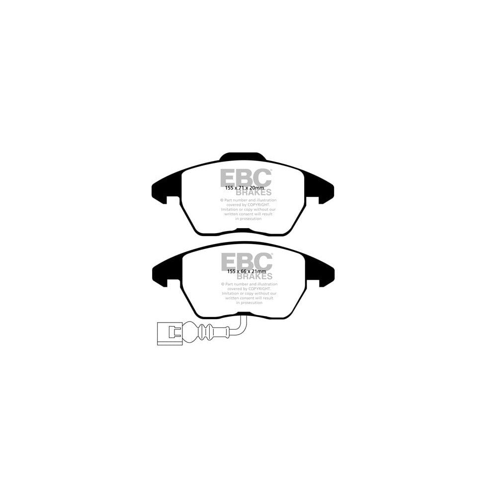 EBC Orangestuff Brake Pads 155mm x 66mm DP91945 - Front