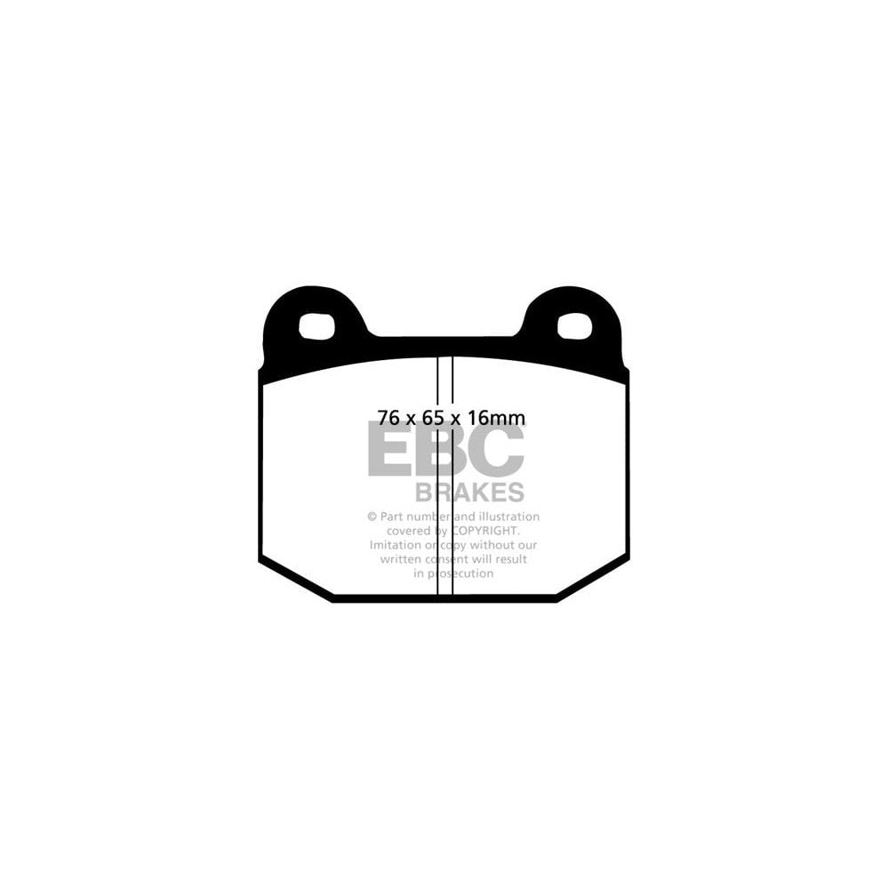EBC Greenstuff 2000 Brake Pads 76mm x 65mm DP2197 - Front