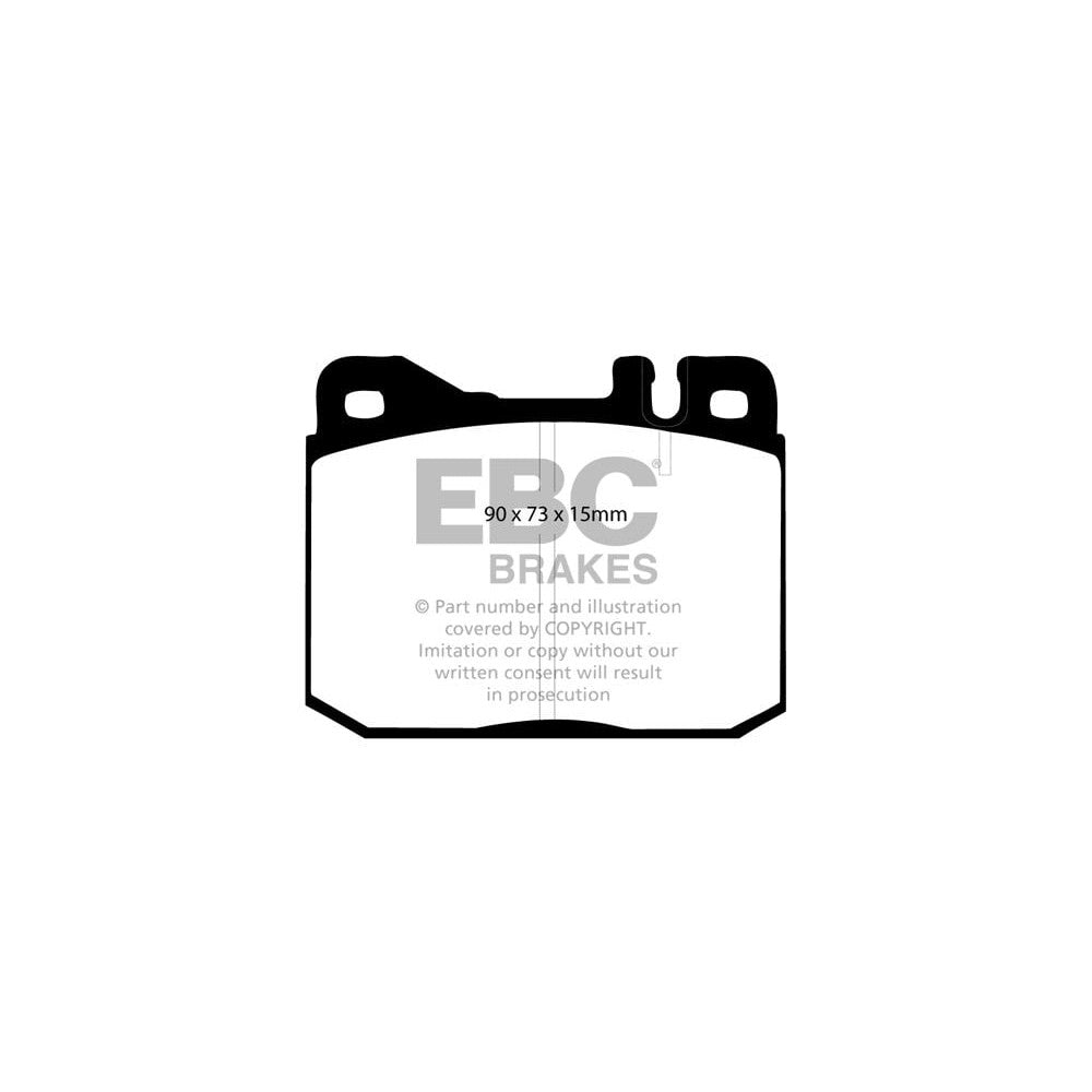 EBC Redstuff Brake Pads 90mm x 73mm DP3261C - Front