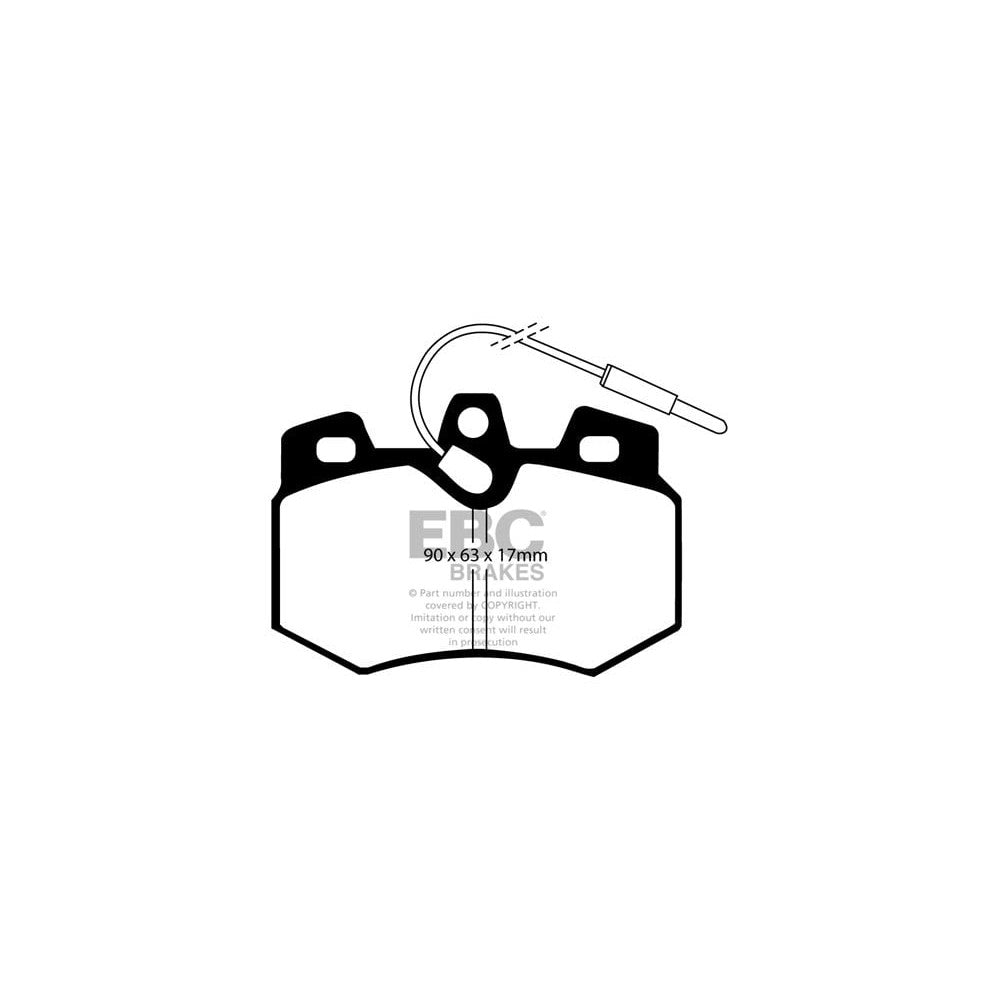 EBC Greenstuff 2000 Brake Pads 90mm x 63mm DP2626 - Front