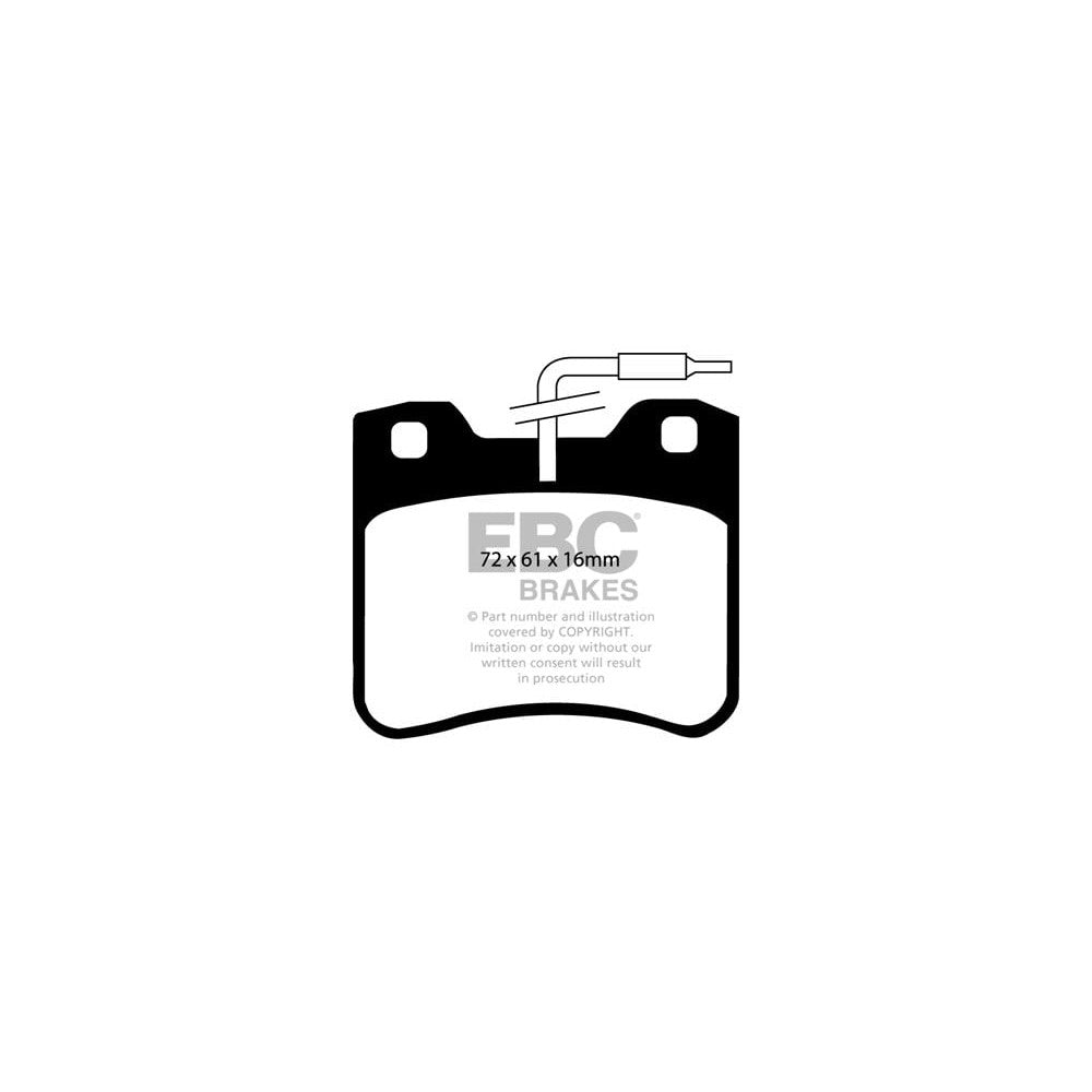 EBC Greenstuff 2000 Brake Pads 72mm x 61mm DP2656 - Front