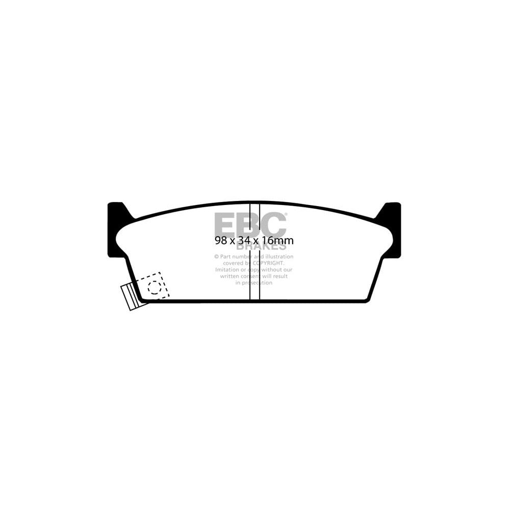 EBC Yellowstuff Brake Pads 98mm x 34mm DP4686/2R - Rear