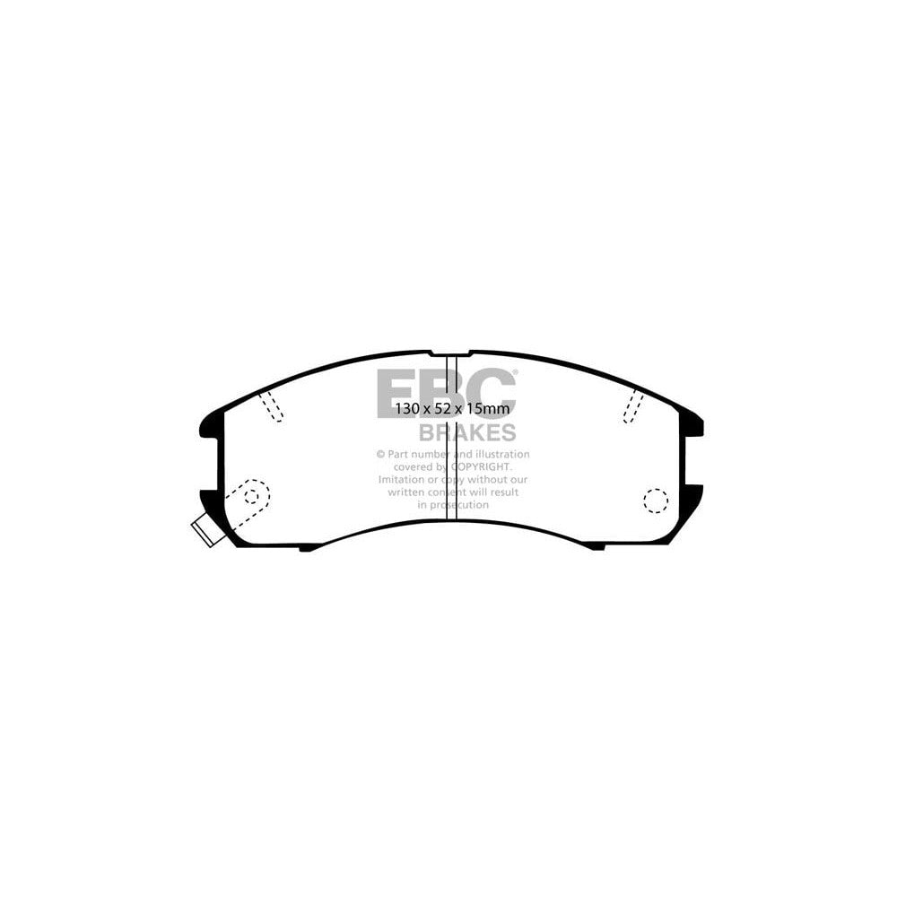 EBC Greenstuff 2000 Brake Pads 130mm x 52mm DP2705 - Front