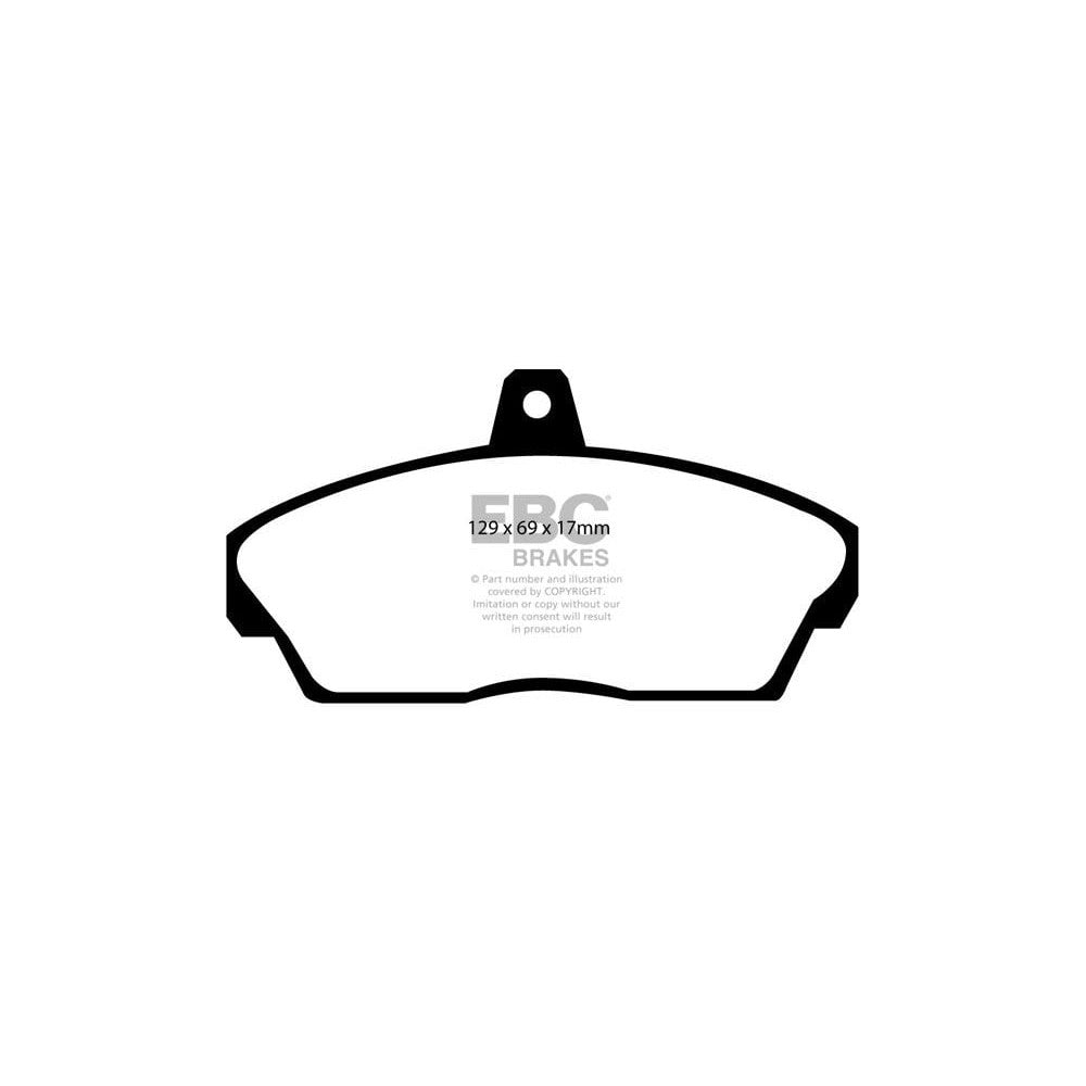 EBC Yellowstuff Brake Pads 129mm x 69mm DP4815R - Front
