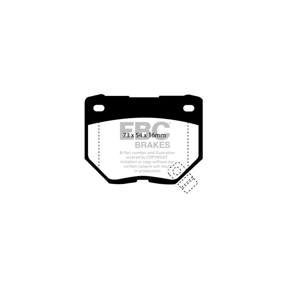 EBC Redstuff Brake Pads 73mm x 54mm DP3826C - Rear