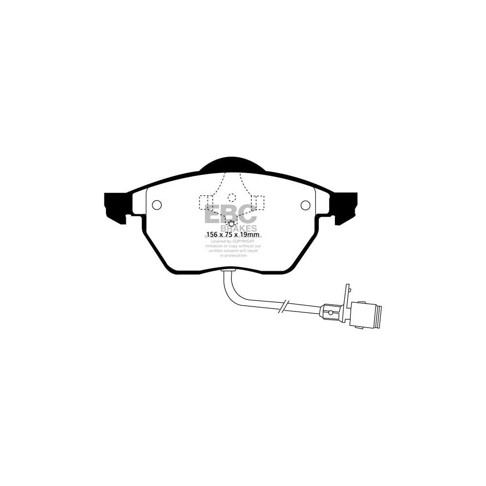 EBC Yellowstuff Brake Pads 156mm x 75mm DP4836R - Front