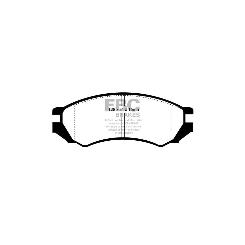 EBC Yellowstuff Brake Pads 128mm x 51mm DP4839R - Front