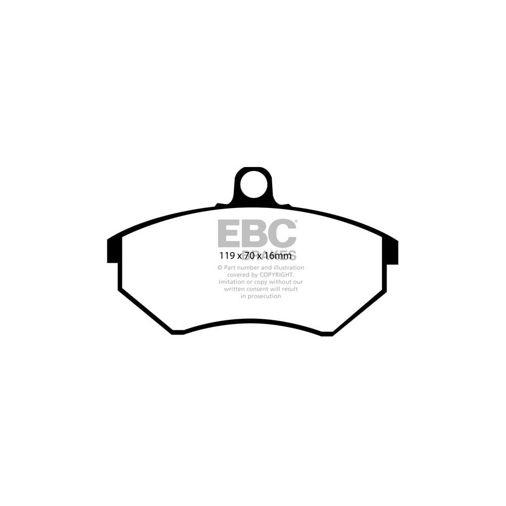 EBC Yellowstuff Brake Pads 119mm x 70mm DP4841R - Front
