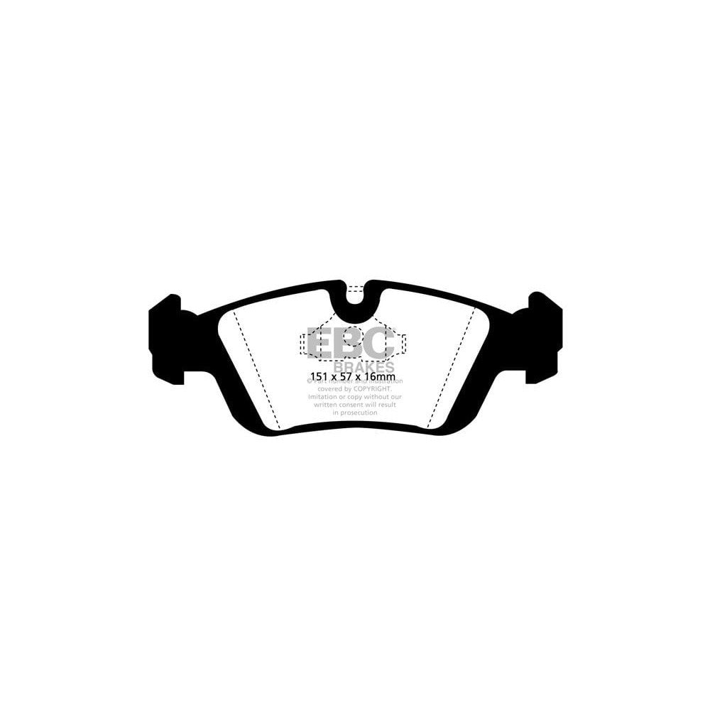 EBC Redstuff Brake Pads 151mm x 57mm DP3914C - Front
