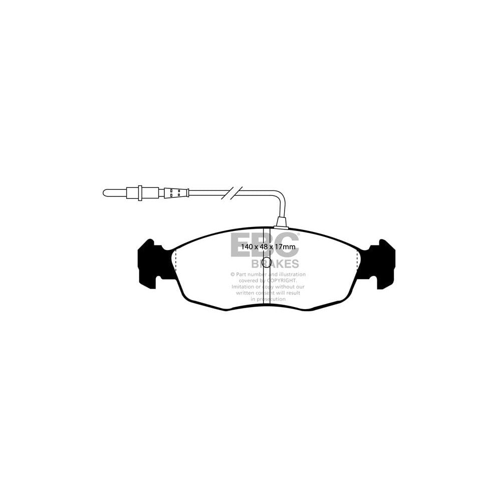 EBC Ultimax Brake Pads 140mm x 48mm DP948 - Front