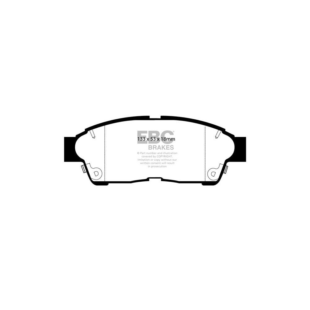 EBC Greenstuff 2000 Brake Pads 133mm x 53mm DP2964 - Front