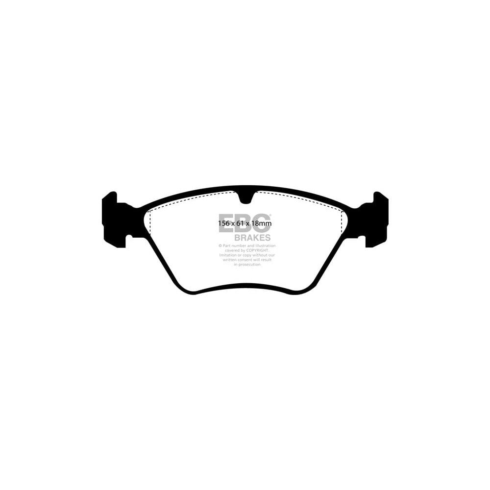 EBC Yellowstuff Brake Pads 156mm x 61mm DP4976R - Front
