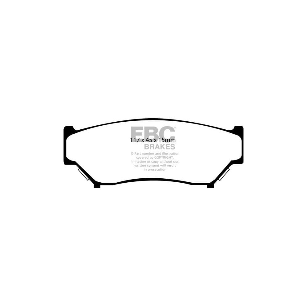 EBC Greenstuff 6000 Brake Pads 117mm x 45mm DP6979 - Front
