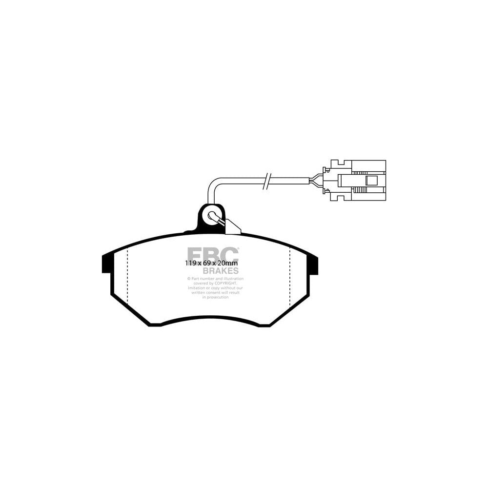 EBC Ultimax Brake Pads 119mm x 69mm DP981 - Front