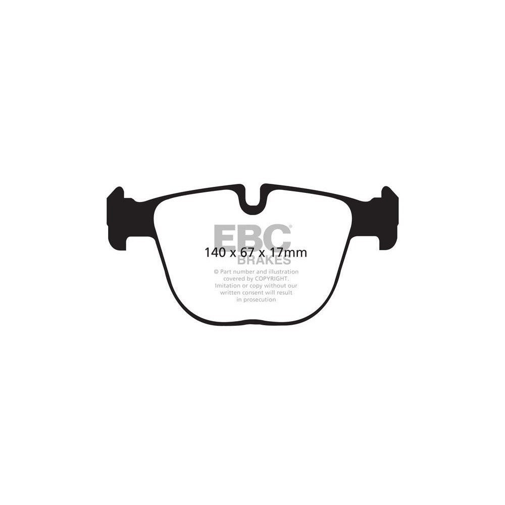 EBC Greenstuff 6000 Brake Pads 140mm x 67mm DP62008 - Rear