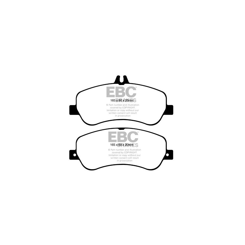 EBC Yellowstuff Brake Pads 165mm x 69mm DP42011R - Front