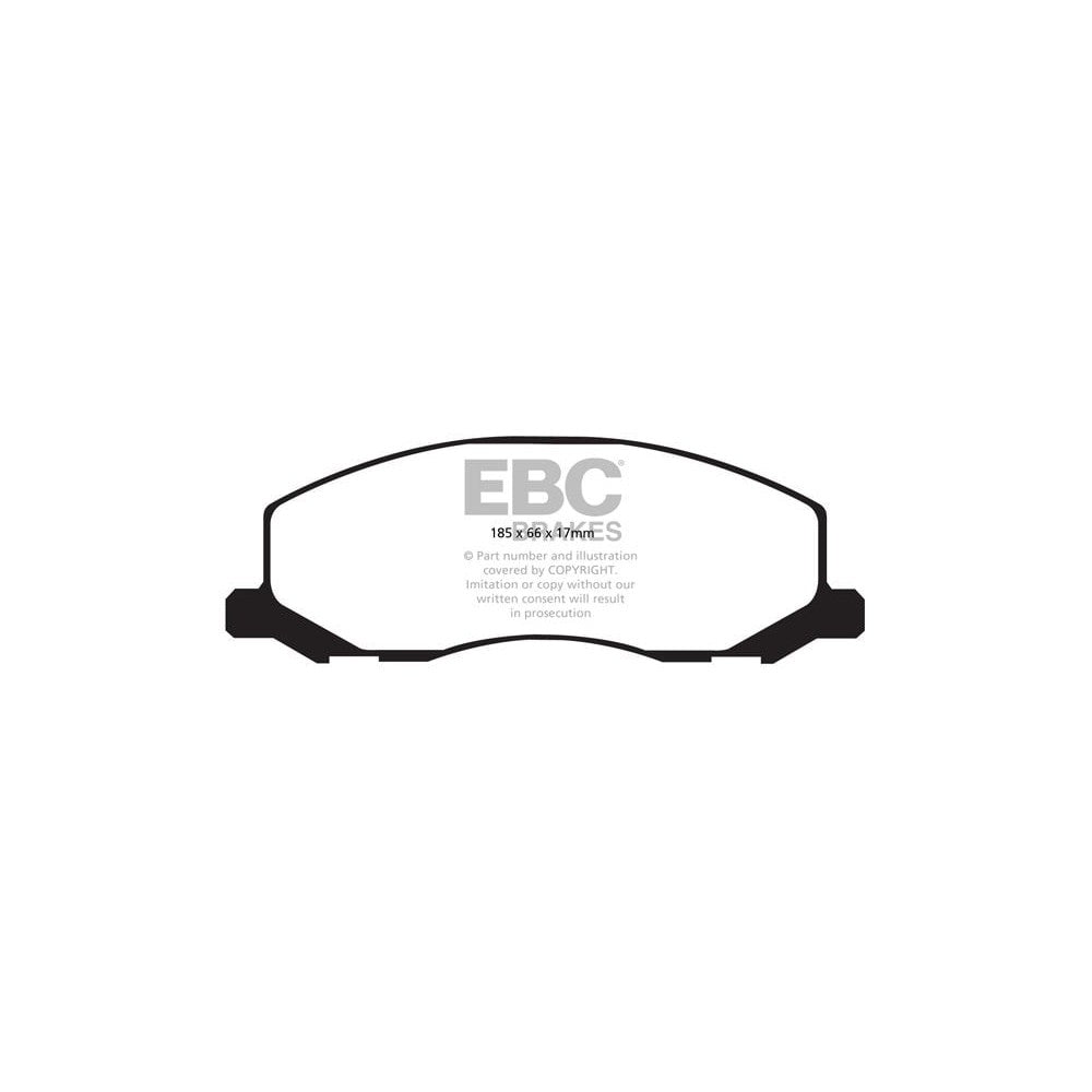 EBC Redstuff Brake Pads 185mm x 66mm DP32015C - Front