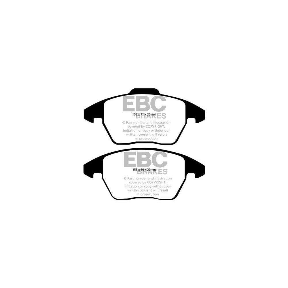 EBC Yellowstuff Brake Pads 155mm x 60mm DP42052R - Front
