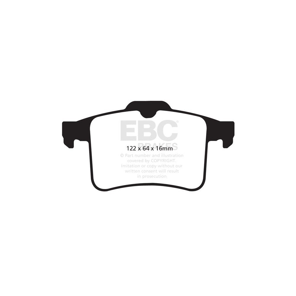 EBC Yellowstuff Brake Pads 122mm x 64mm DP42059R - Rear