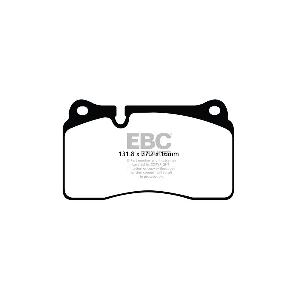 EBC RP-1 Brake Pads 131.8mm x 77.2mm DP82070RP1 - Front