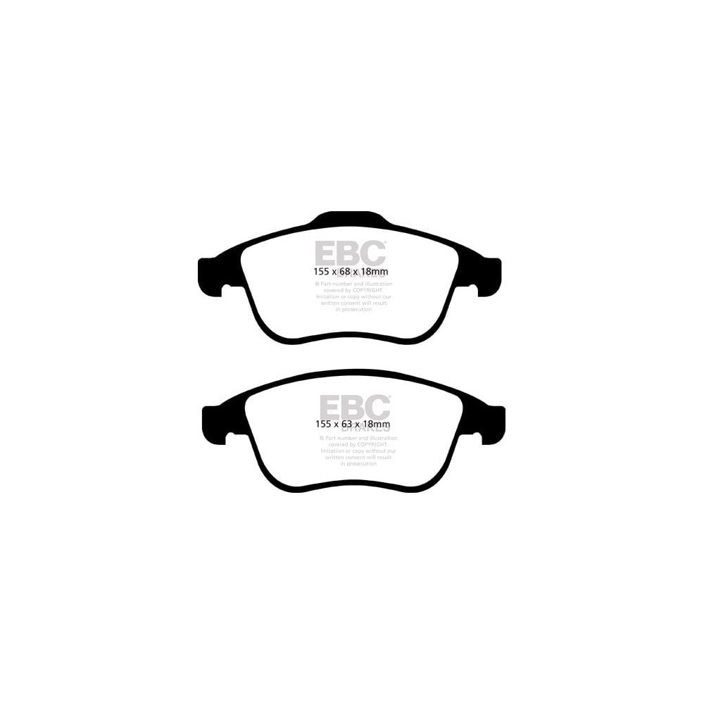 EBC Yellowstuff Brake Pads 155mm x 62mm DP42071R - Front