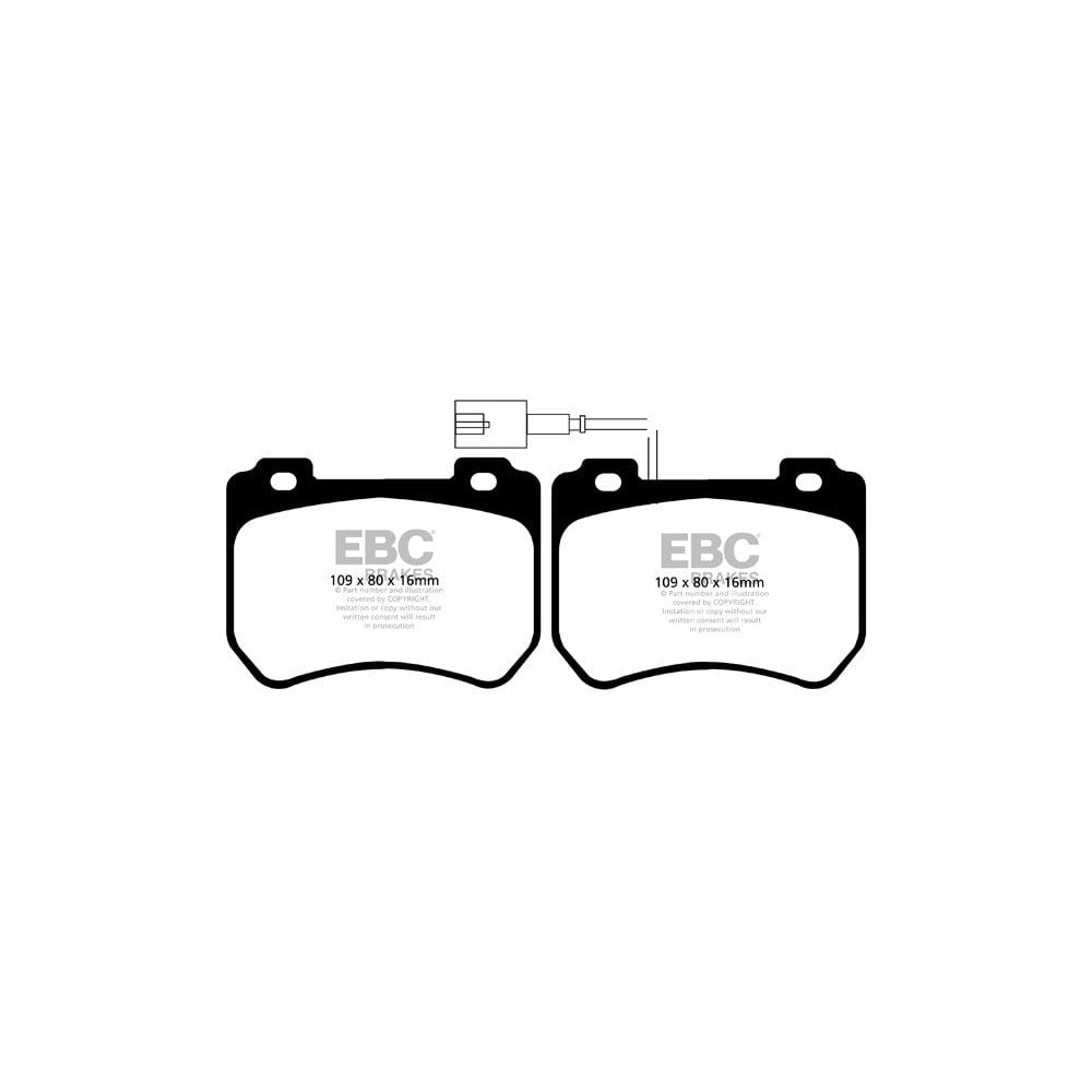 EBC Greenstuff 2000 Brake Pads 109mm x 80mm DP22074 - Front