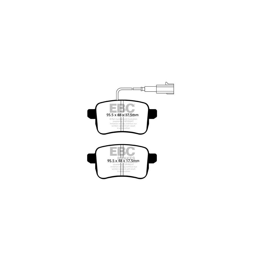 EBC Ultimax Brake Pads 95.5mm x 48mm DPX2079 - Rear