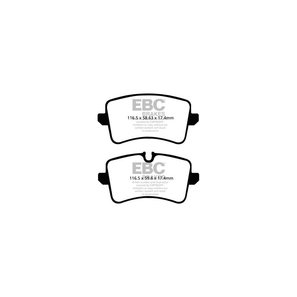 EBC Yellowstuff Brake Pads 116.5mm x 59.6mm DP42082R - Rear