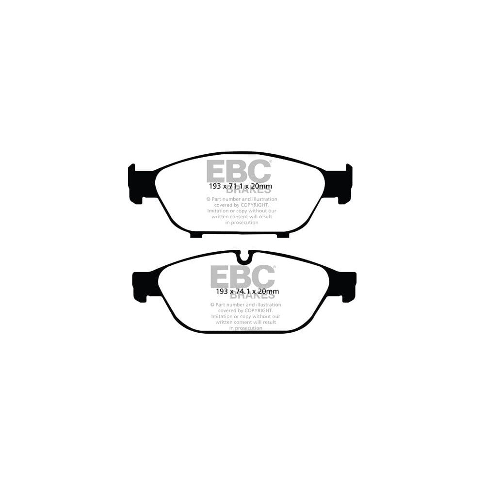 EBC Yellowstuff Brake Pads 193mm x 74.1mm DP42086R - Front
