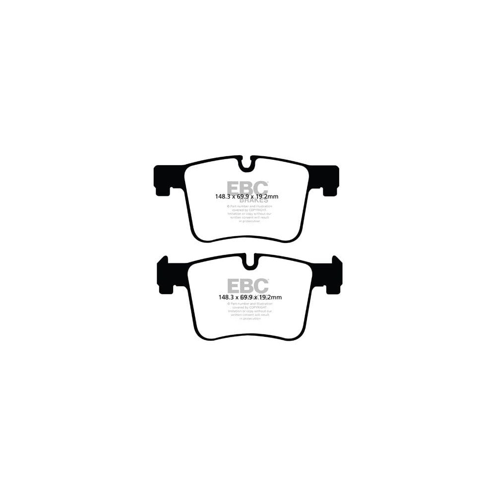 EBC Greenstuff 6000 Brake Pads 148.3mm x 69.9mm DP62105 - Front