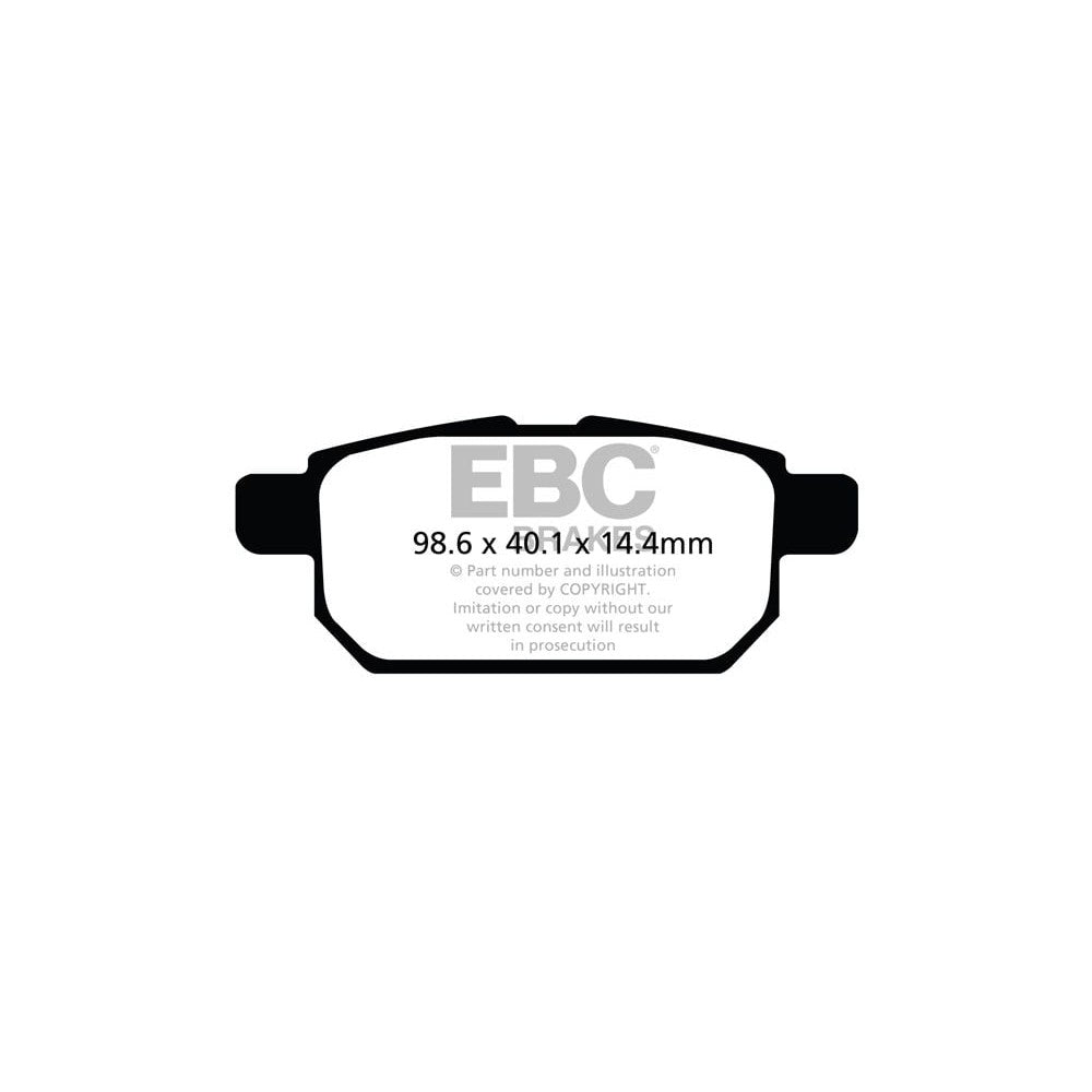 EBC Yellowstuff Brake Pads 98.6mm x 40.1mm DP42120R - Rear