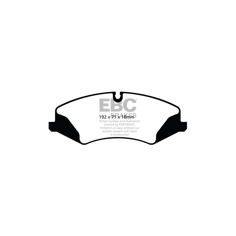 EBC Greenstuff 6000 Brake Pads 192mm x 71mm DP62123 - Front