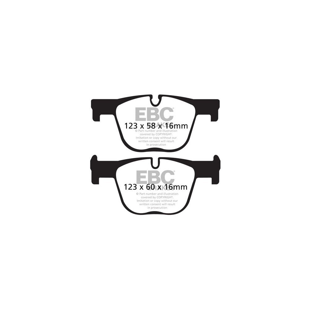 EBC Redstuff Brake Pads 123mm x 60mm DP32131C - Rear
