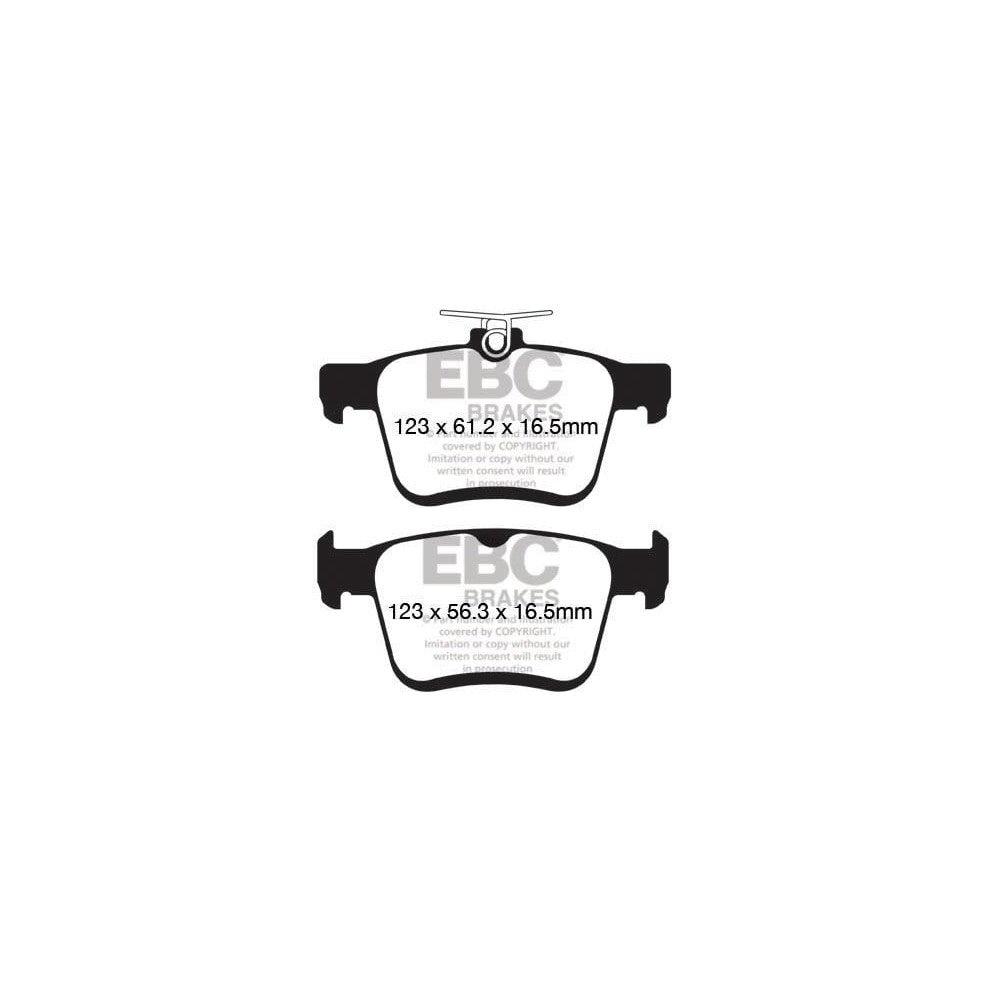 EBC Yellowstuff Brake Pads 123mm x 56.3mm DP42153R - Rear