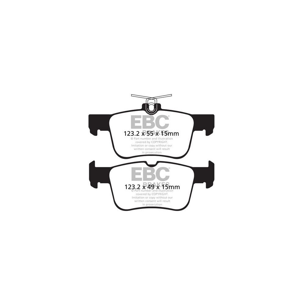 EBC Greenstuff 2000 Brake Pads 123.2mm x 49mm DP22160 - Rear