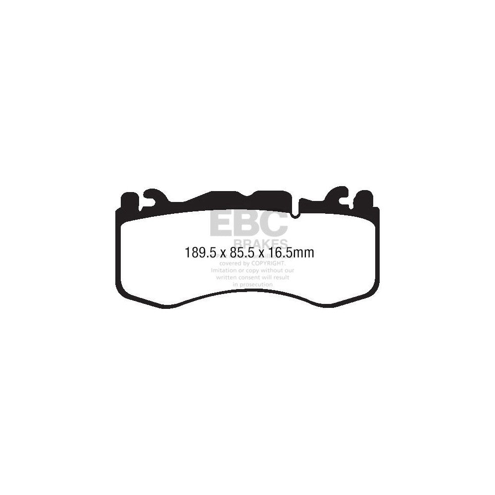 EBC Yellowstuff Brake Pads 189.5mm x 85.5mm DP42174R - Front