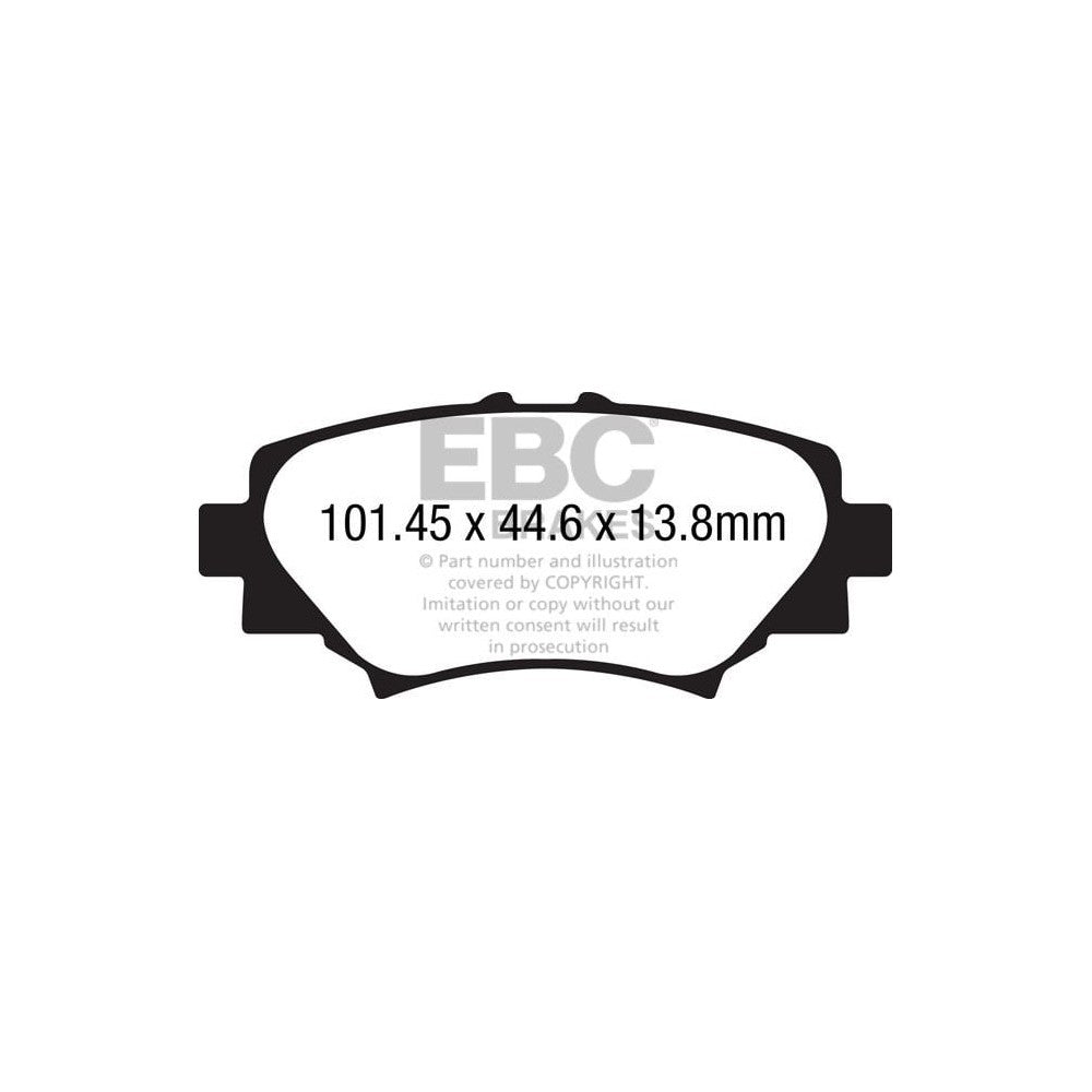 EBC Yellowstuff Brake Pads 101.45mm x 44.6mm DP42186R - Rear
