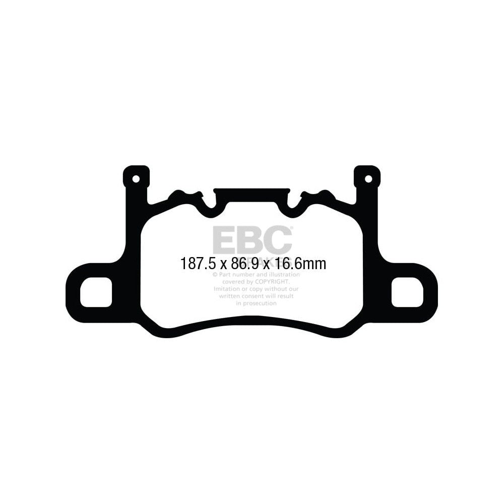 EBC RP-X Brake Pads 187.5mm x 86.9mm DP82207RPX - Rear