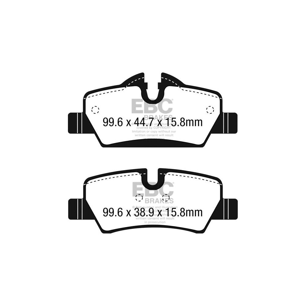 EBC Yellowstuff Brake Pads 99.6mm x 38.9mm DP42228R - Rear