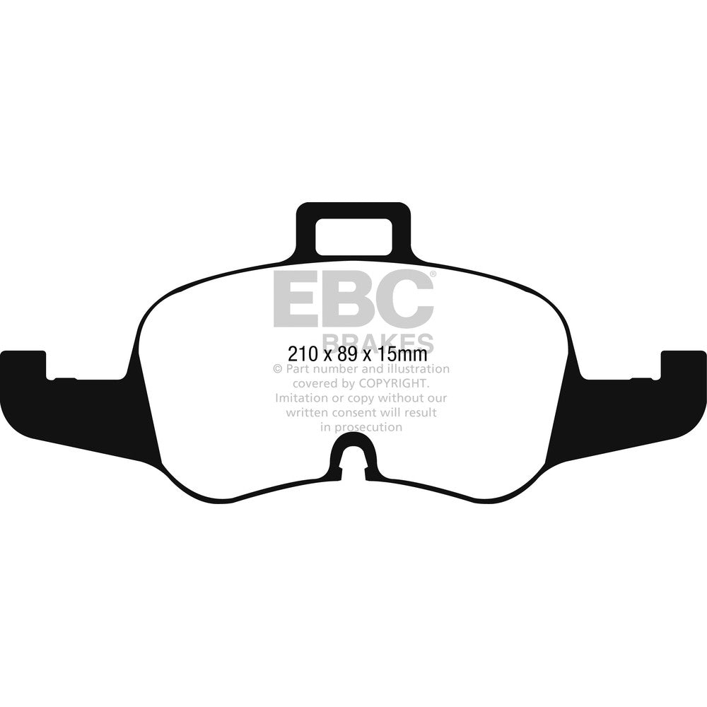 EBC Yellowstuff Brake Pads 210mm x 89mm DP42256R - Front