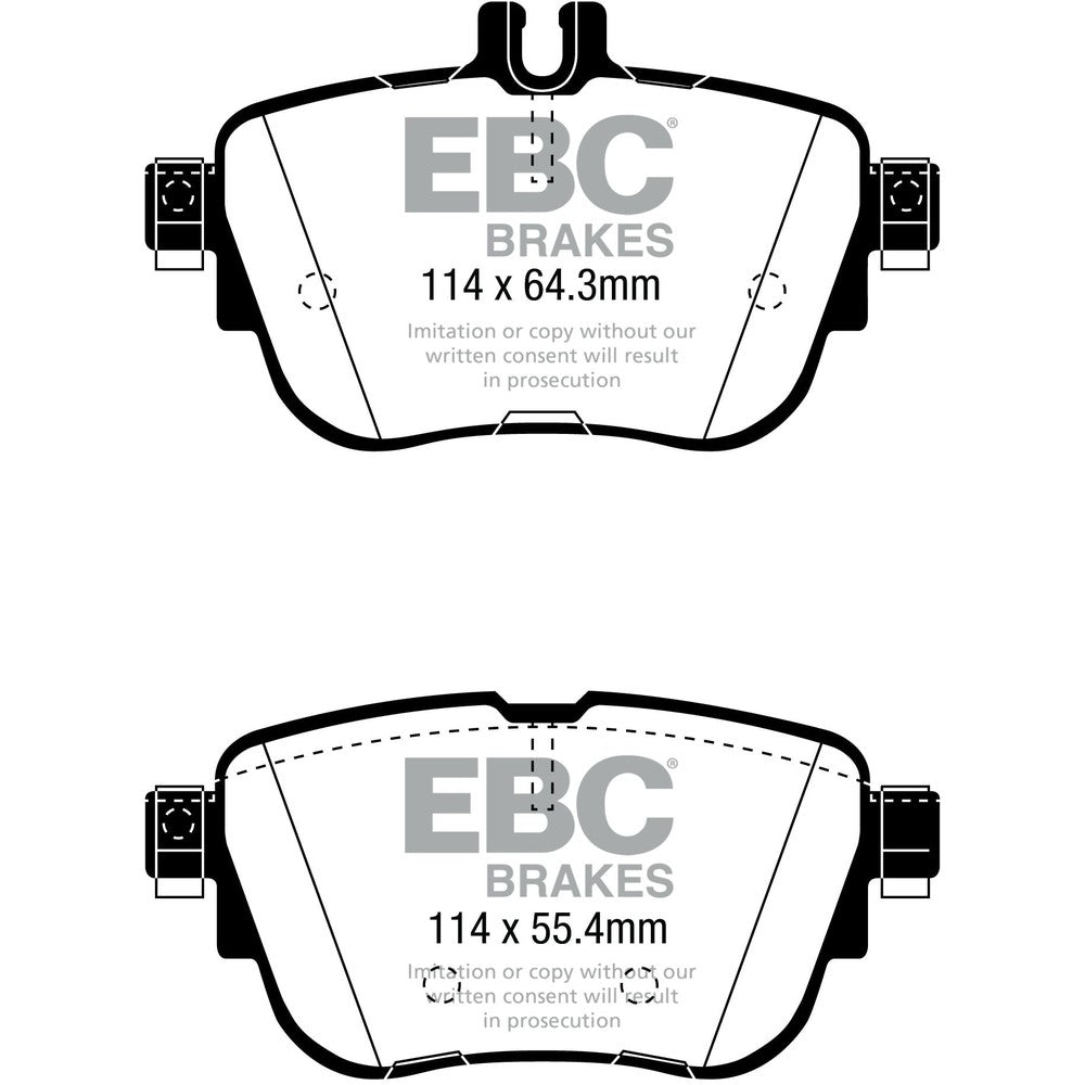 EBC Yellowstuff Brake Pads 115mm x 55.4mm DP42297R - Rear