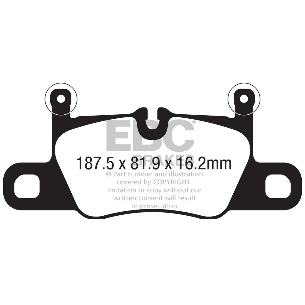 EBC Yellowstuff Brake Pads 187.5mm x 81.9mm DP42371R - Rear